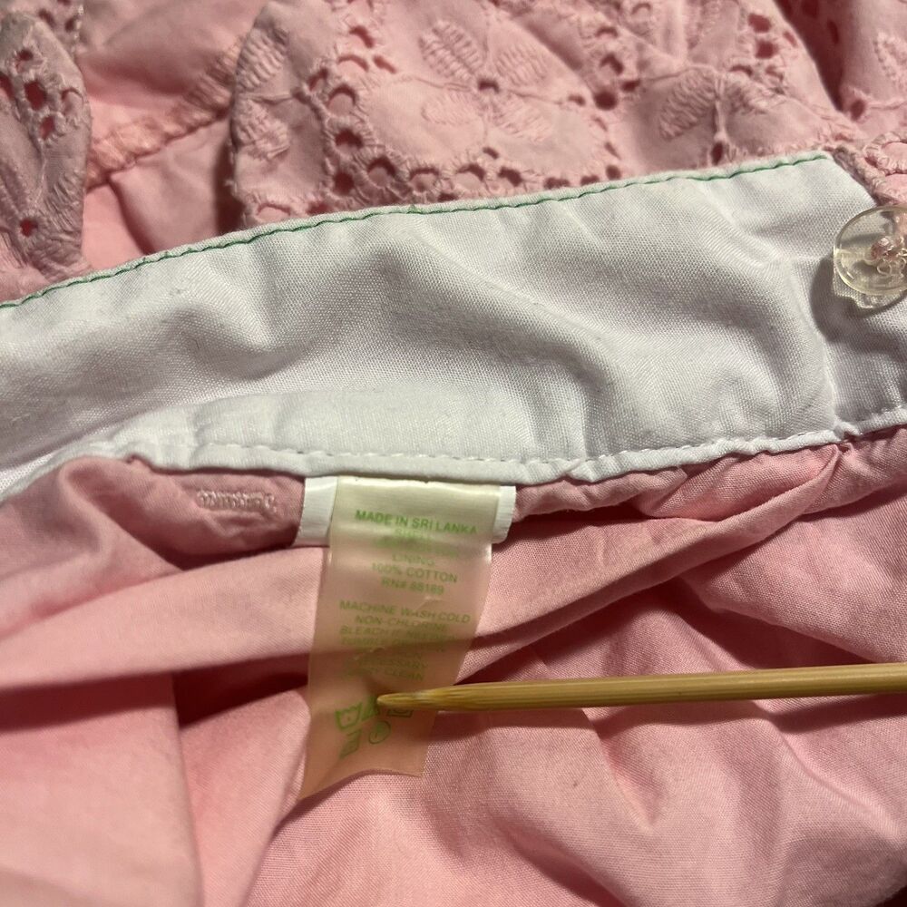 LILLY PULITZER BUTTERCUP Cabana Pink Charleston Eyelet Scallop Hem Shorts - Picture 5 of 8